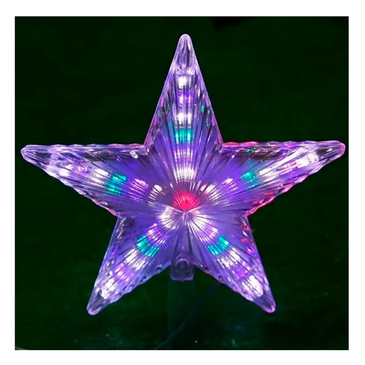 GENERICO - Estrella LED Grande Para Árbol Navideño a Pilas