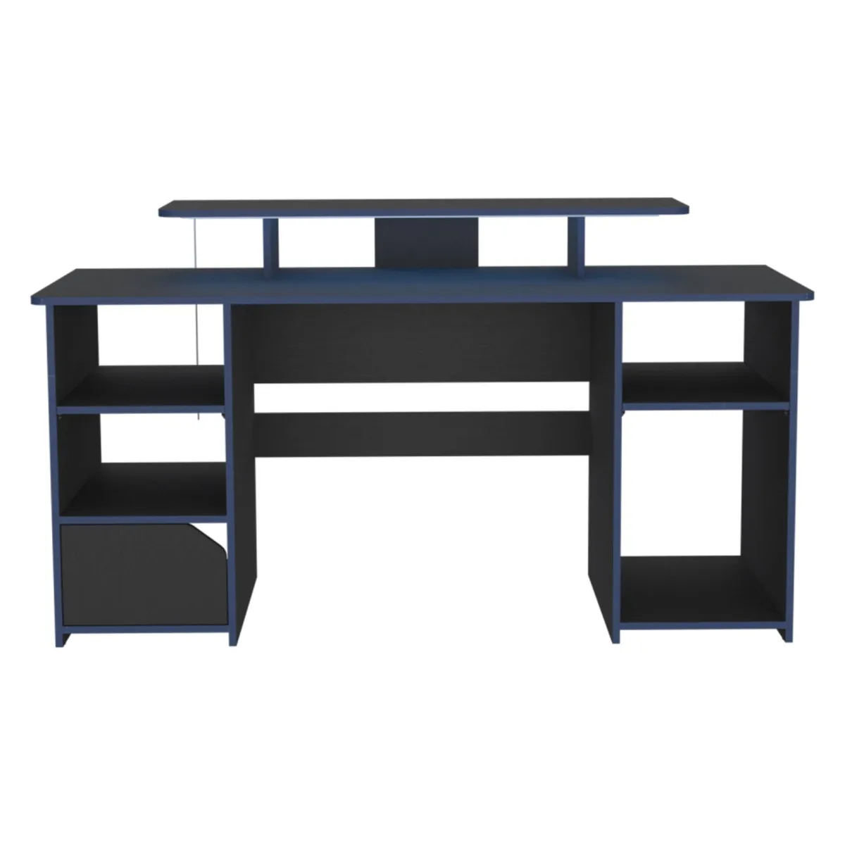FMFURNITURE - Escritorio Gamer - Negro 88.5x61.8x19.6 cm