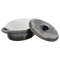 ATMOSPHERA - Cacerola ovalada 8.5 X 11 cm - Gris