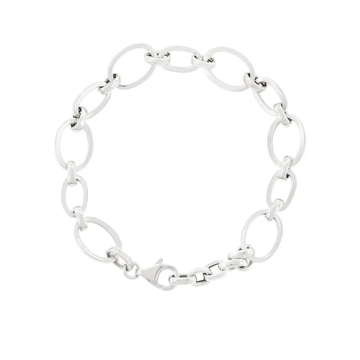 JB JOYAS BARON - Pulsera de Plata Esterlina 925 Eslabon Ovalado