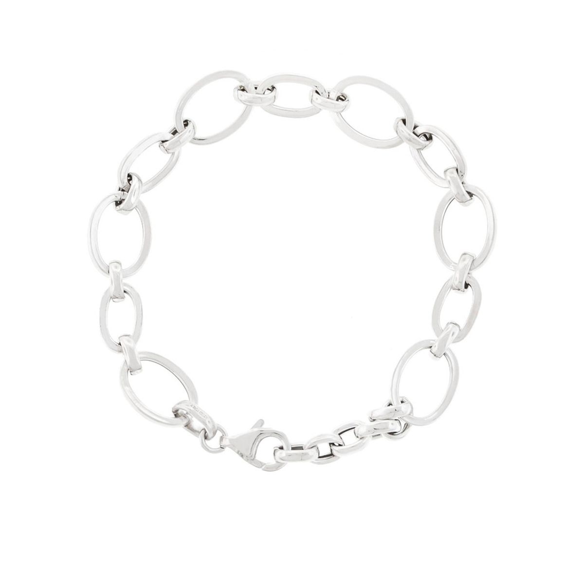 JB JOYAS BARON - Pulsera de Plata Esterlina 925 Eslabon Ovalado