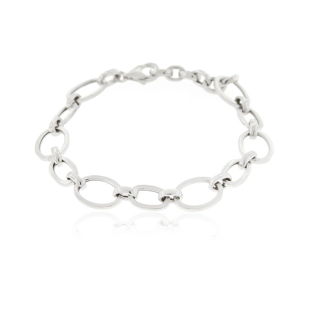 JB JOYAS BARON - Pulsera de Plata Esterlina 925 Eslabon Ovalado