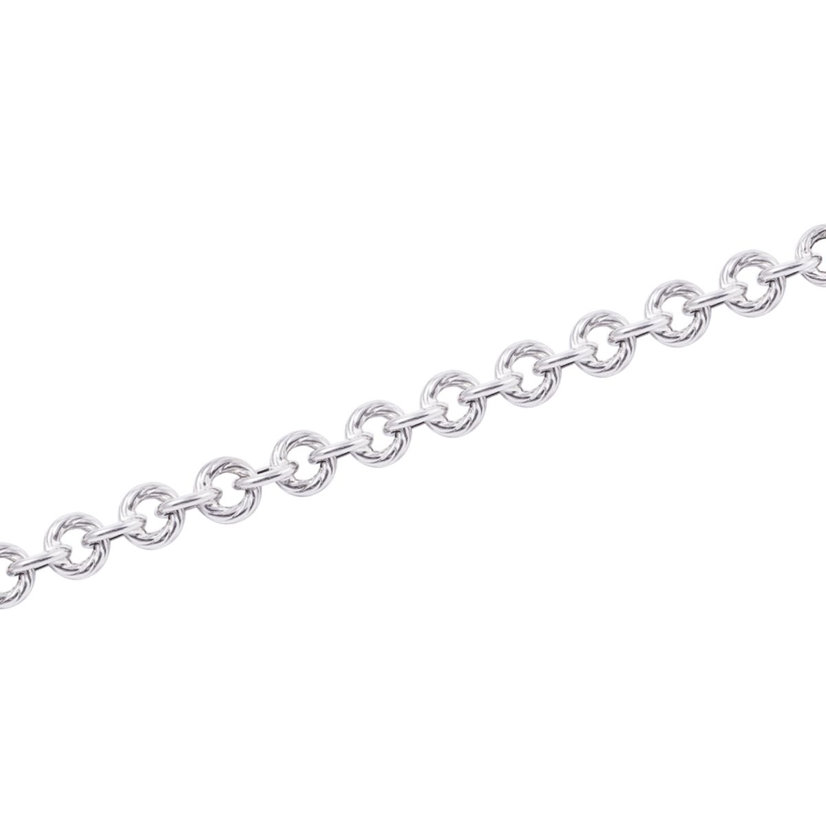 JB JOYAS BARON - Pulsera de Plata Esterlina 925 Eslabones Facetados