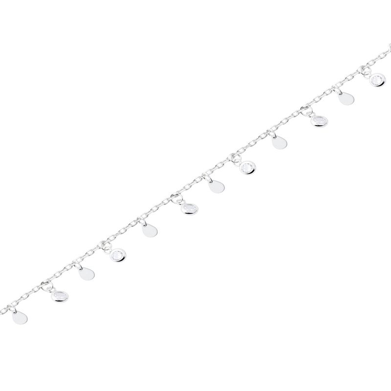 JB JOYAS BARON - Pulsera de Plata Esterlina 925 Gotas Circonita