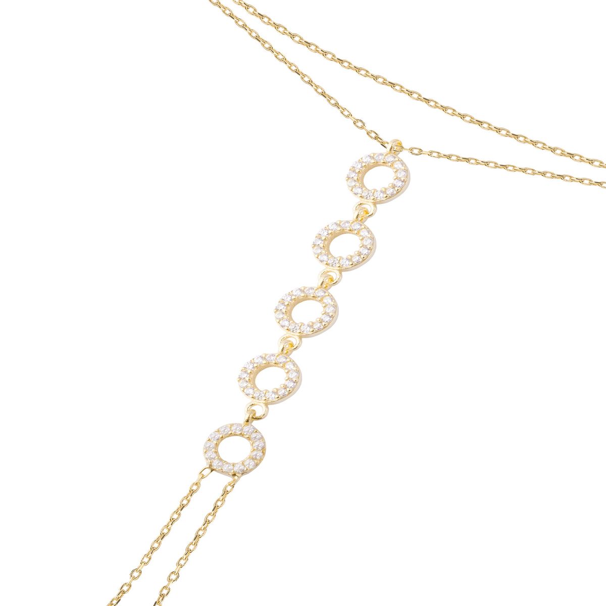 JB JOYAS BARON - Pulsera Plata Esterlina 925 Cinco Círculos Revestido