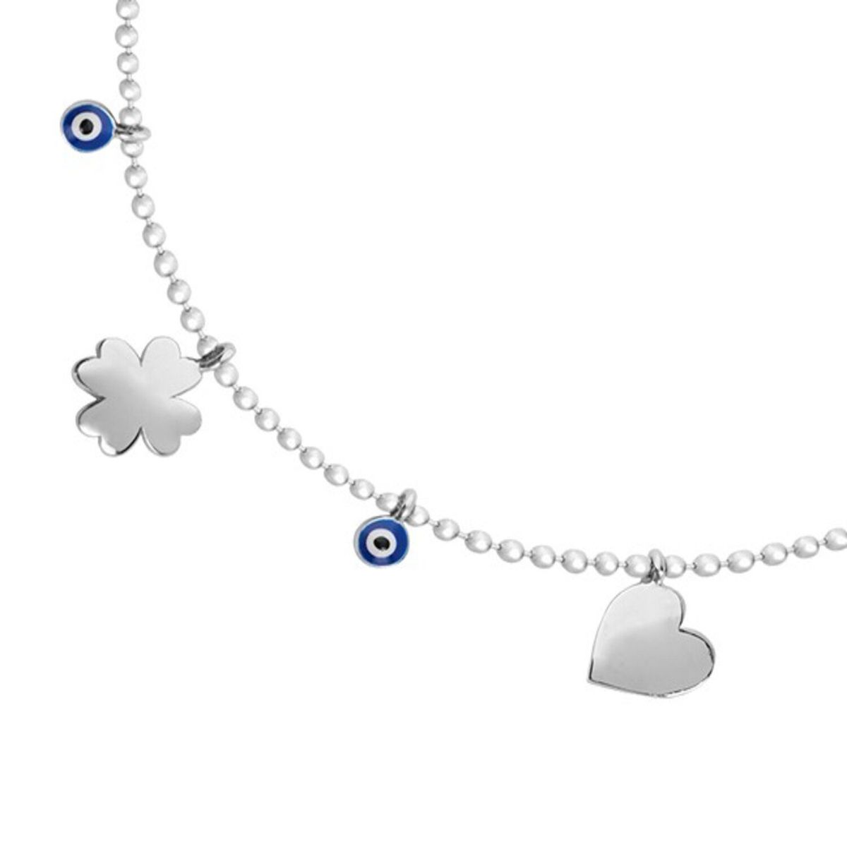 JB JOYAS BARON - Pulsera de Plata Esterlina 925 Ojo Turco