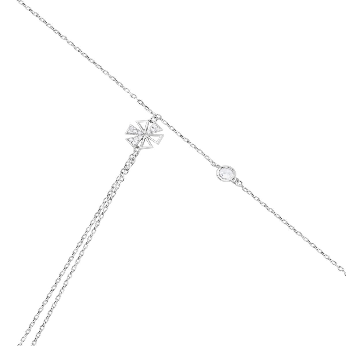 JB JOYAS BARON - Pulsera de Plata Esterlina 925 Anillo Trébol Circonita