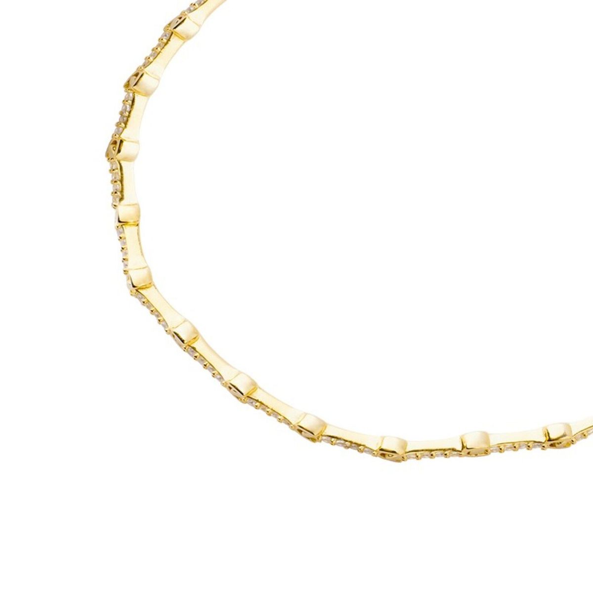 JB JOYAS BARON - Pulsera Plata Esterlina 925 Rígida Circonita Revestido