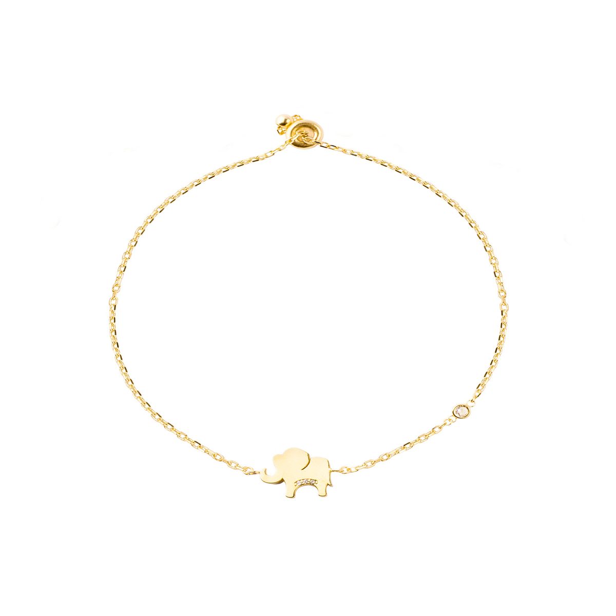 JB JOYAS BARON - Pulsera Plata Esterlina 925 Elefante Circonita Revestido