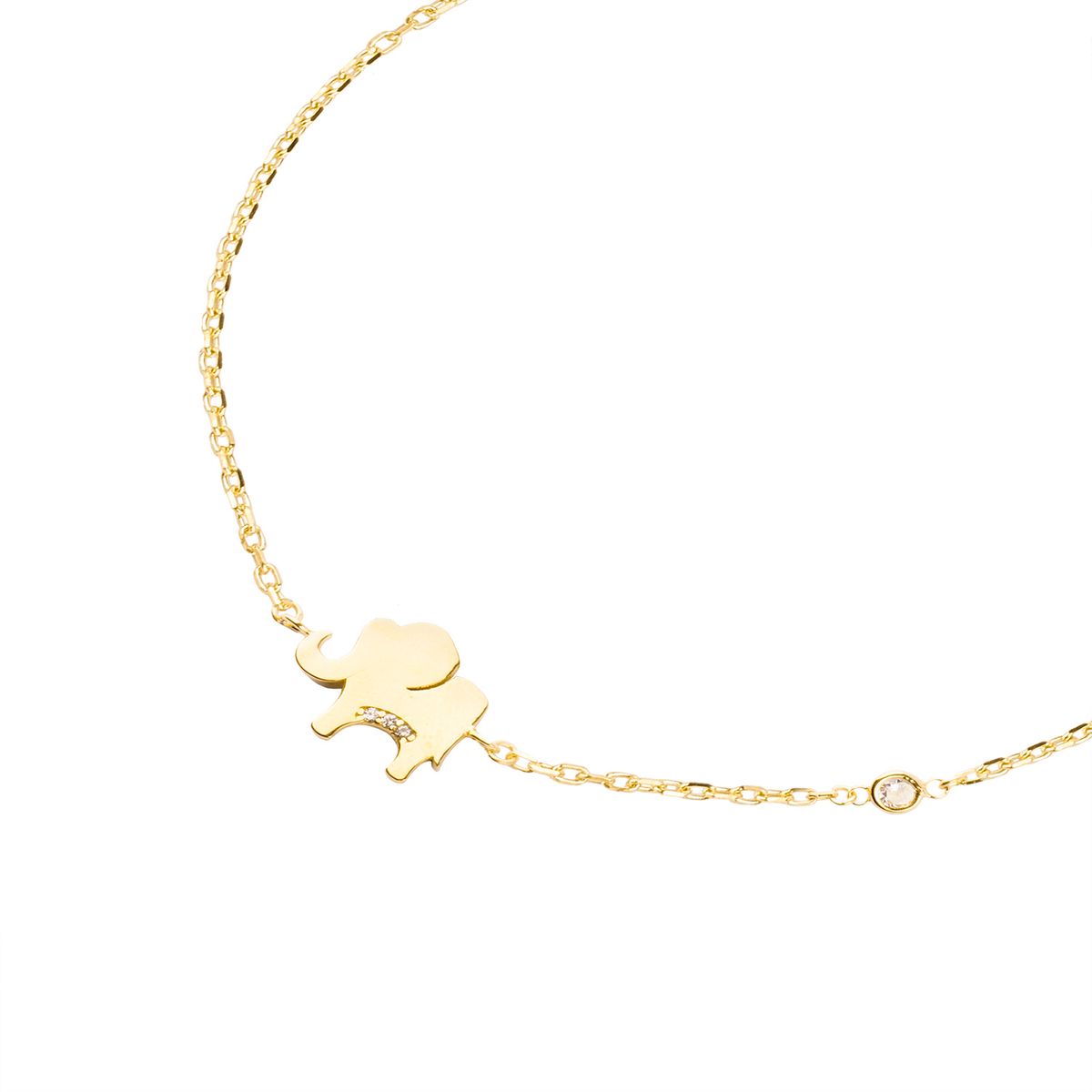 JB JOYAS BARON - Pulsera Plata Esterlina 925 Elefante Circonita Revestido