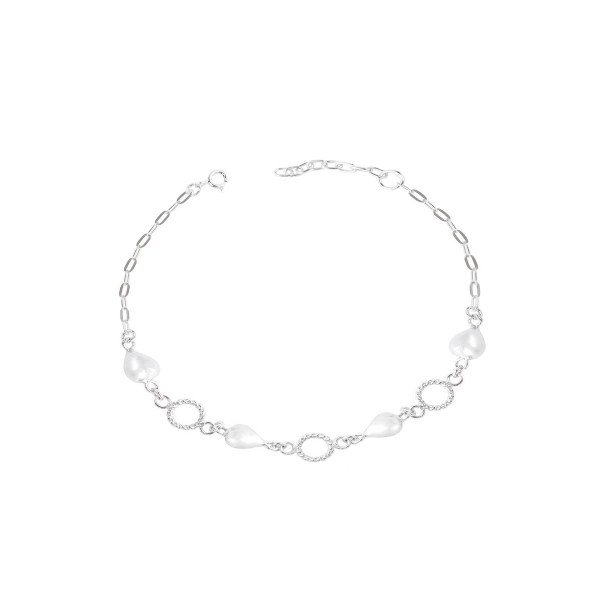 JB JOYAS BARON - Pulsera de Plata Esterlina 925 Corazon Ajustable 195