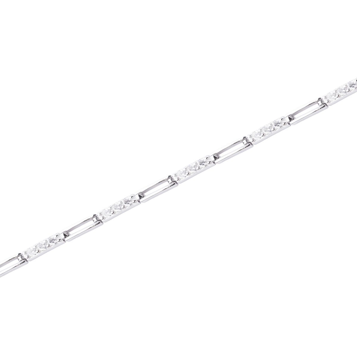 JB JOYAS BARON - Pulsera de Plata Esterlina 925 Palito Circonita Ajustable