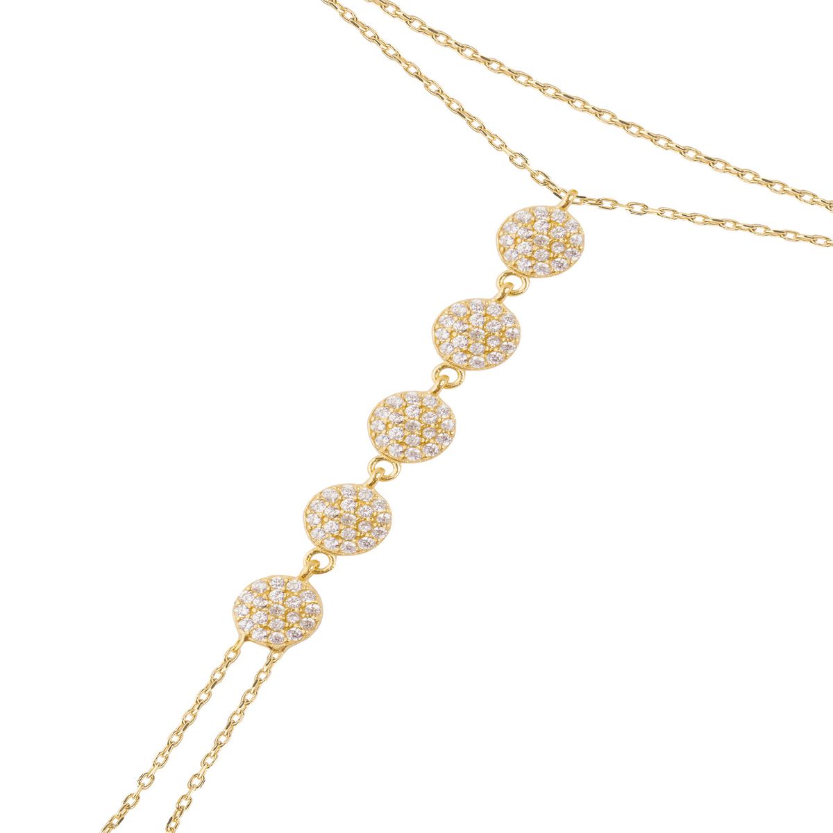 JB JOYAS BARON - Pulsera Plata Esterlina 925 Cinco Circonitas Revestido