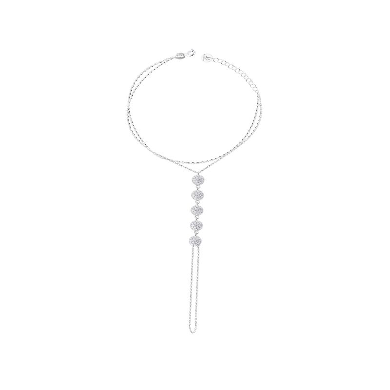 JB JOYAS BARON - Pulsera de Plata Esterlina 925 Cinco Circonitas