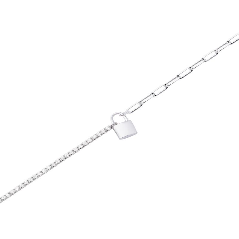 JB JOYAS BARON - Pulsera de Plata Esterlina 925 Pulsera Tobillera Candado