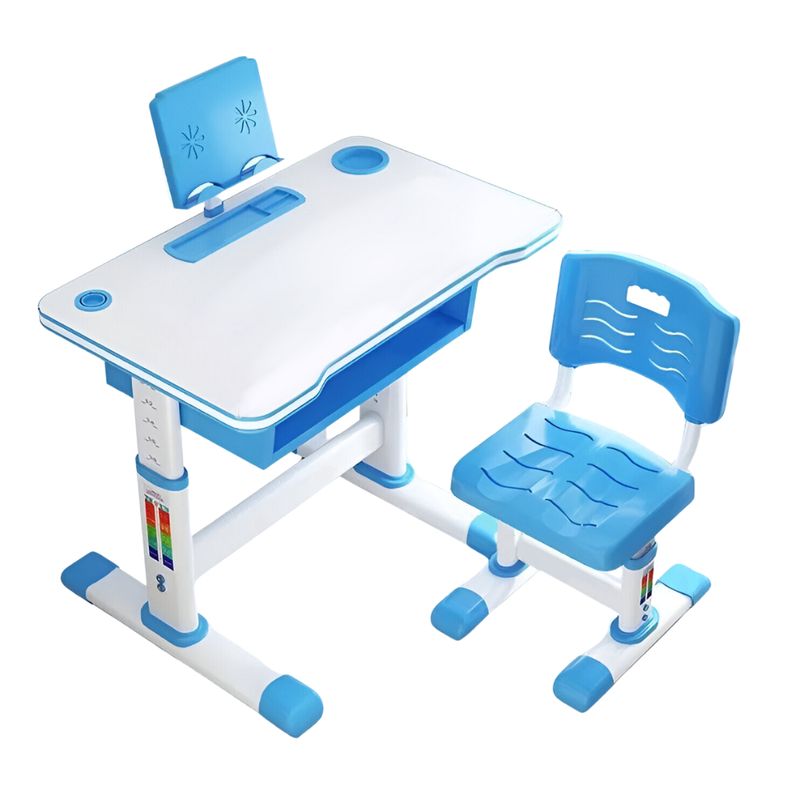 CRUSEC - Juego de Mesa y Silla para Niños Escritorio Ajustable Azul