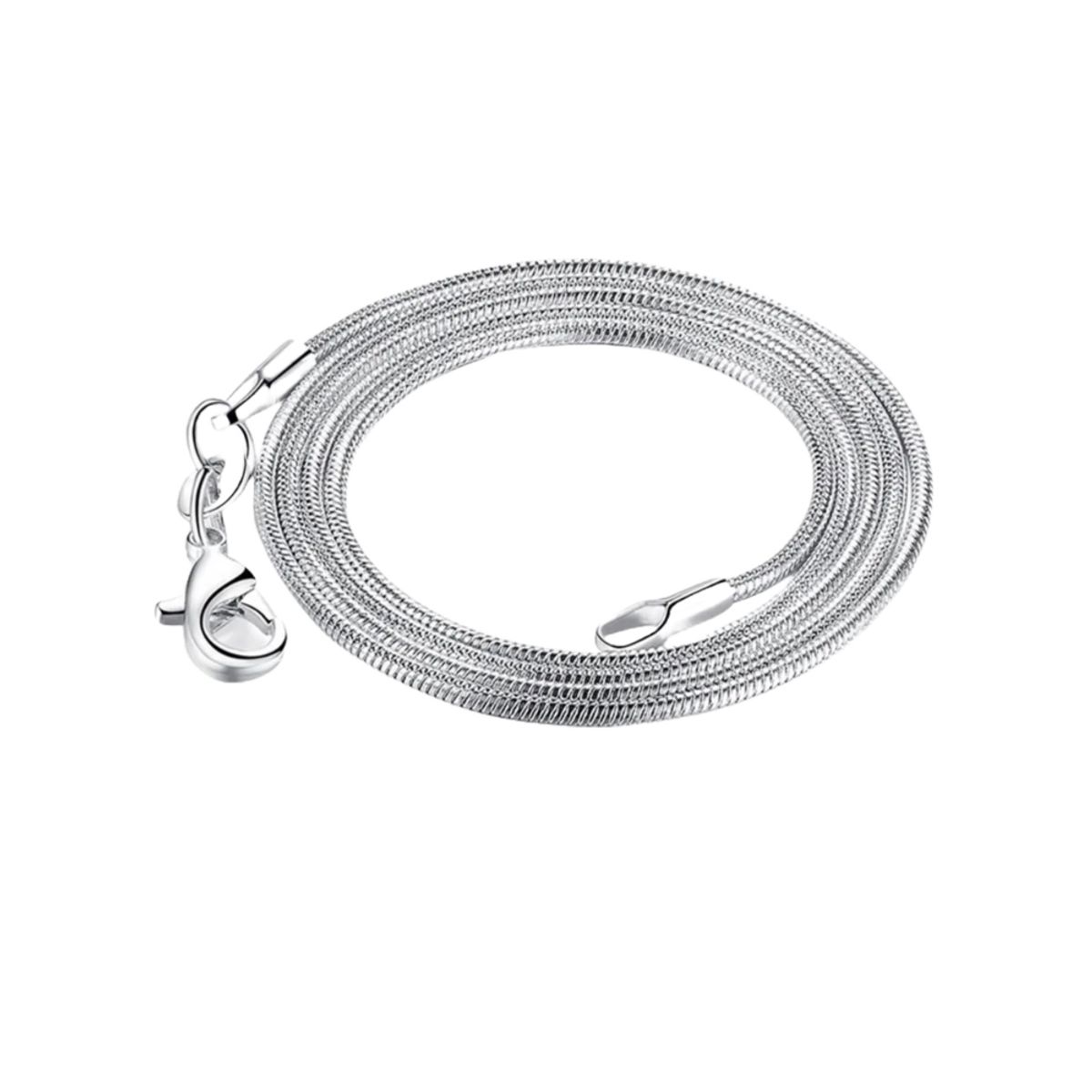 GENERICO - Cadena Plateada Tipo Serpiente