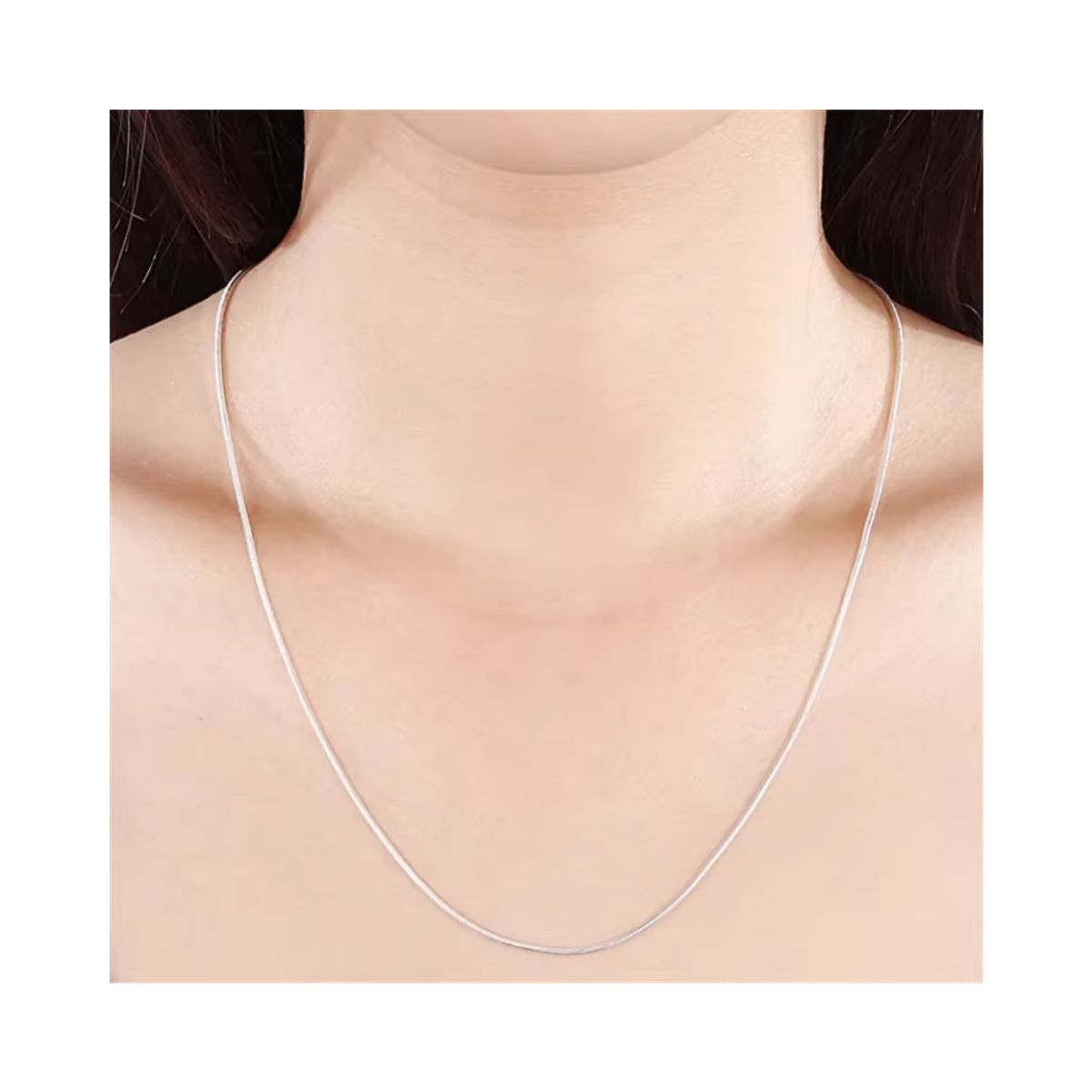 GENERICO - Cadena Plateada Tipo Serpiente