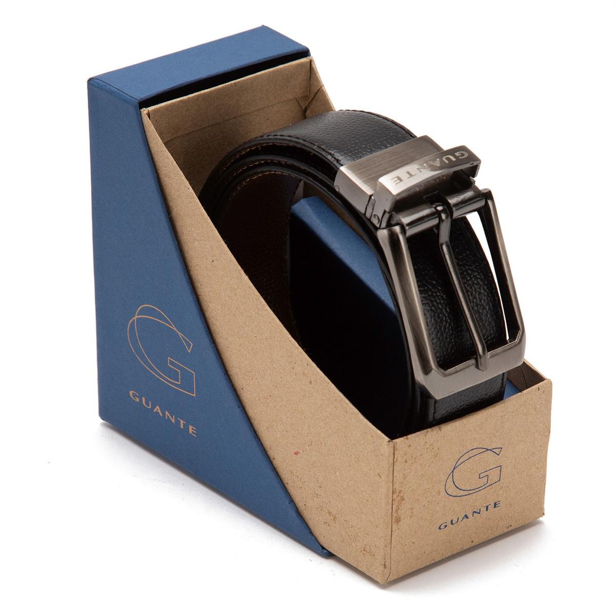 GUANTE - Cinturon de cuero hombre Guante chocolate