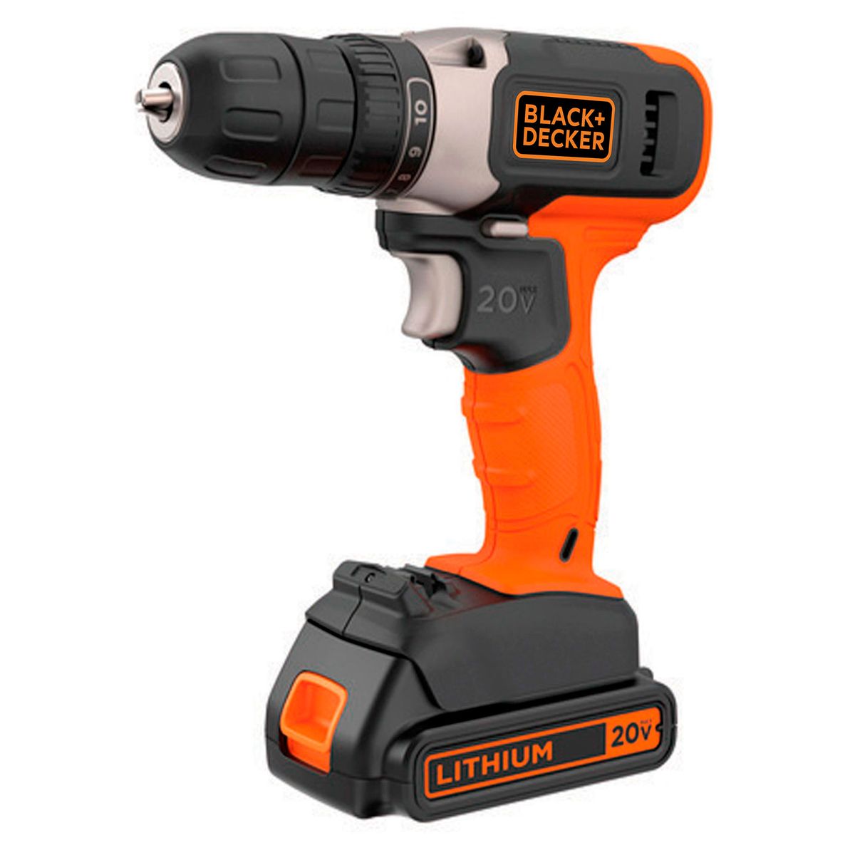 BLACK+DECKER - Taladro Rotación 20V + 44 Accesorios BLACK+DECKER