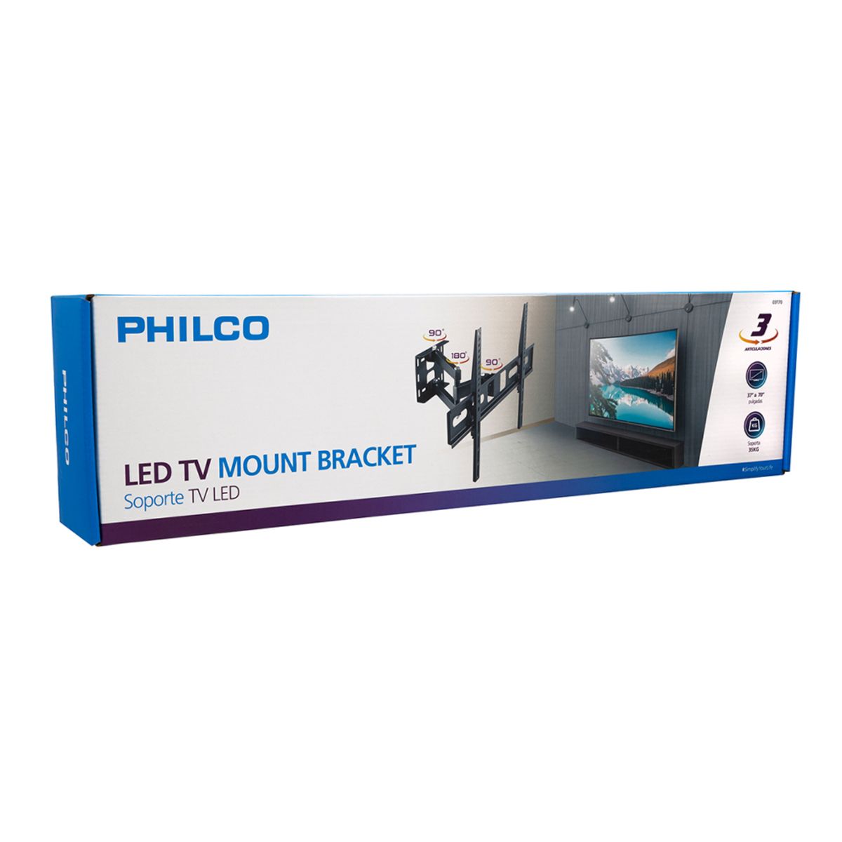 PHILCO - Soporte TV Philco 3 articulaciones 37 a 70 pulgadas