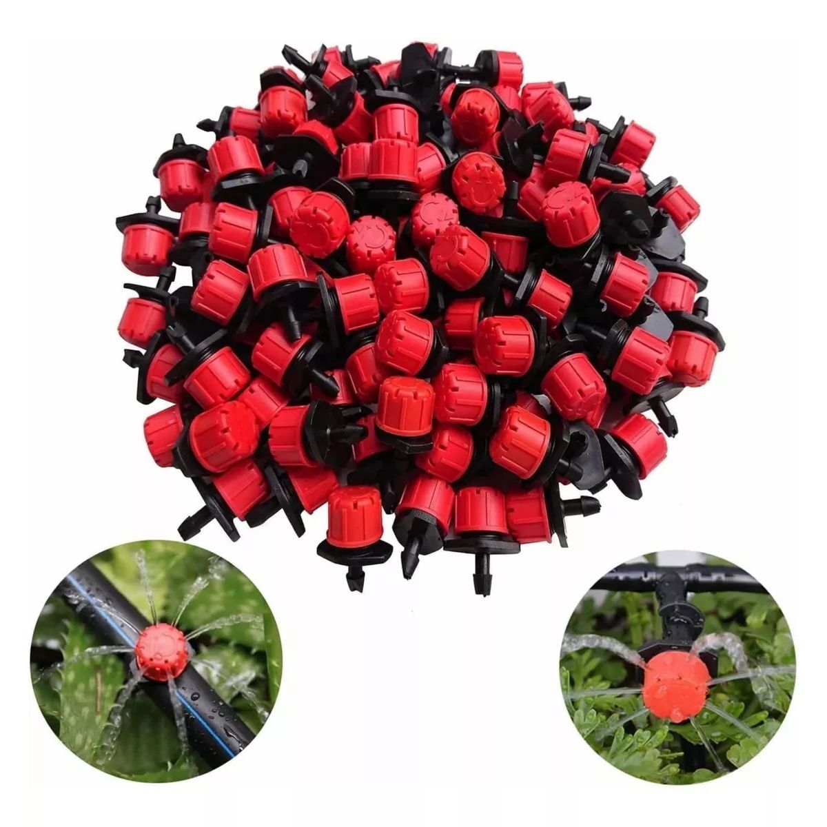 GENERICO - Gotero Riego Goteo Ajustable 70 L/h Pack 100 Un. Resistentes