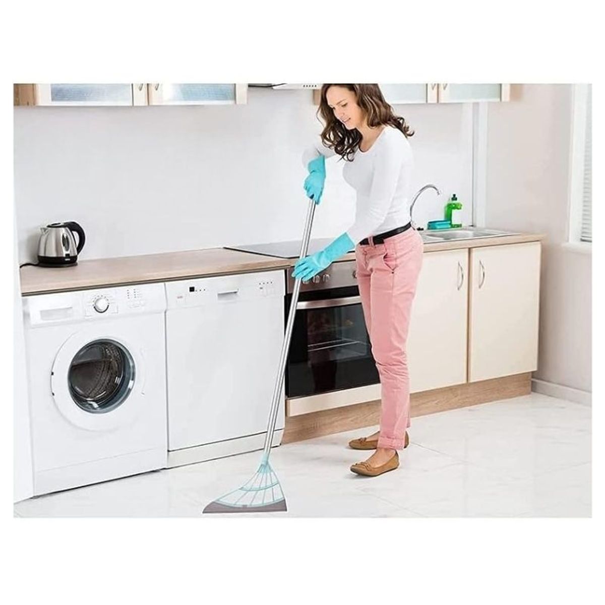 GENERICO - Escobilla Ergonómica De Silicona Para Suelo Y Vidrio Ajustable