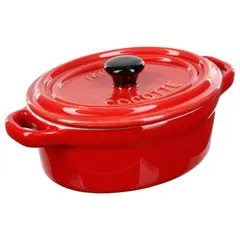 ATMOSPHERA - Cacerola ovalada 8.7 X 14.7 cm - Roja