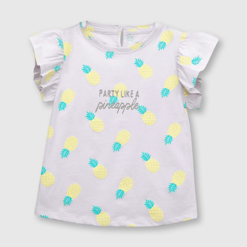 COLLOKY - Polera de bebé niña piñas lila (3 a 36 meses) 9-12 meses