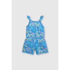 COLLOKY - Entero de bebé niña liviano royal blue (3 a 36 meses) 6-9 meses