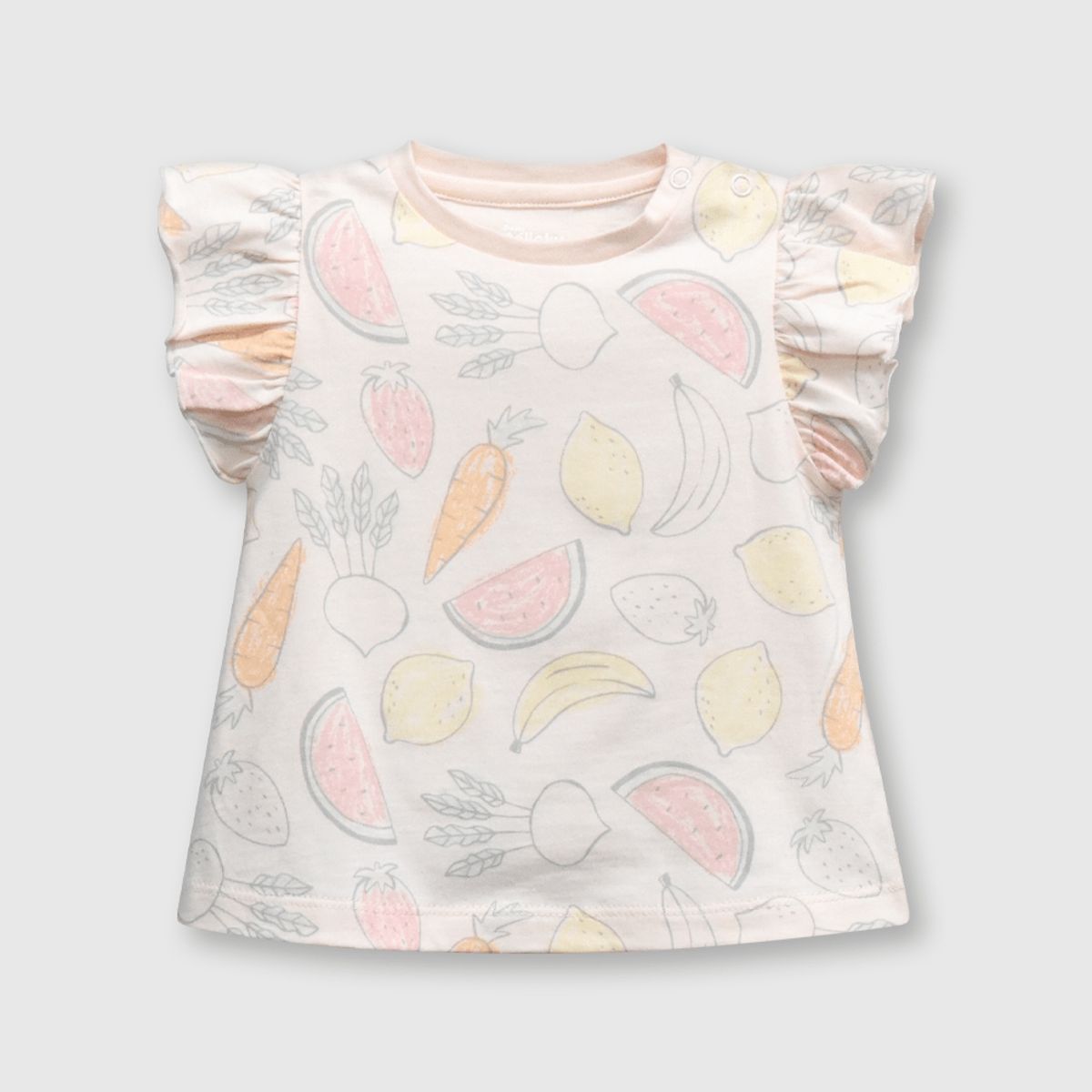 COLLOKY - Clemente de bebe niña frutas soft pink (0 a 9 meses) 3-6 meses