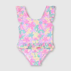 COLLOKY - Traje de baño de bebé niña playa damasco (3 a 36 meses) 18-24 meses.