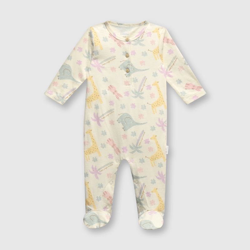 COLLOKY - Osito de bebé niña animalitos beige (0 a 9 meses) 3-6 meses
