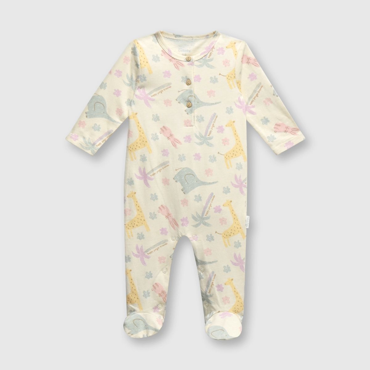 COLLOKY - Osito de bebé niña animalitos beige (0 a 9 meses) 3-6 meses
