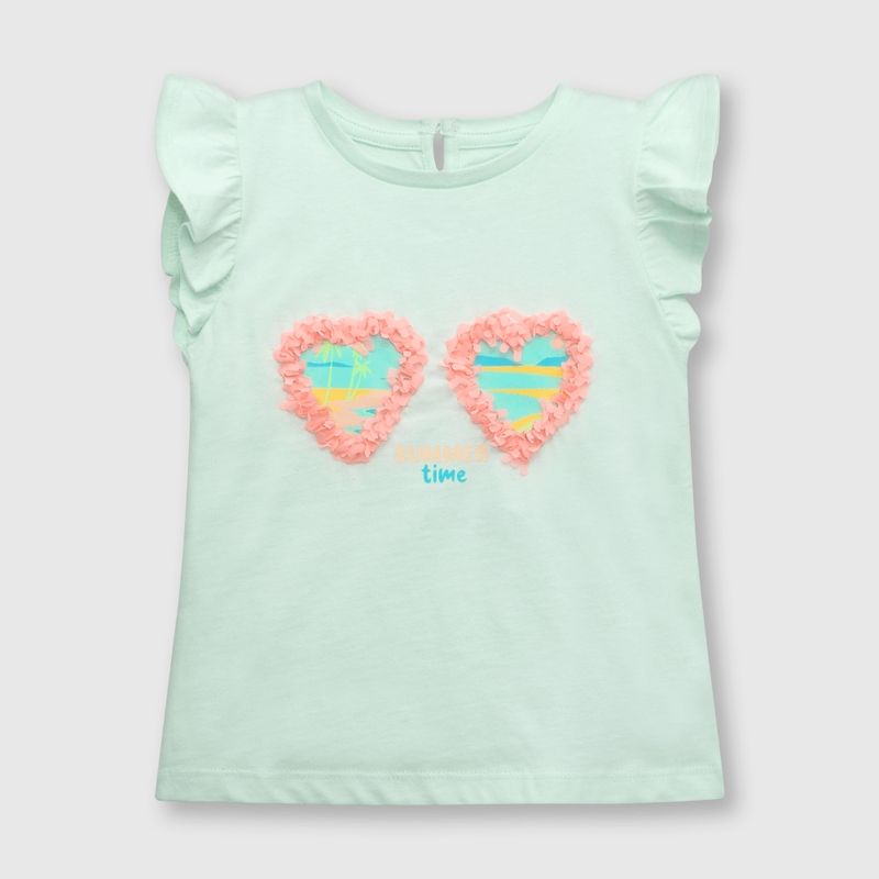 COLLOKY - Polera de bebé niña anteojos aqua (3 a 36 meses) 24 meses