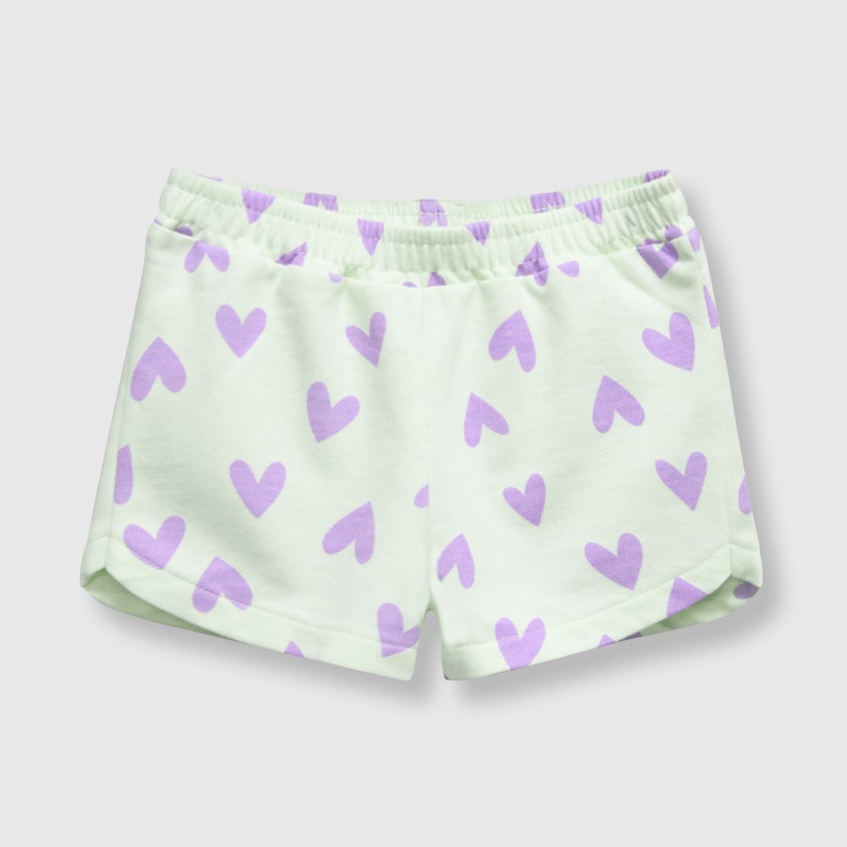 COLLOKY - Short de bebé niña corazones menta (3 a 36 meses) 18-24 meses