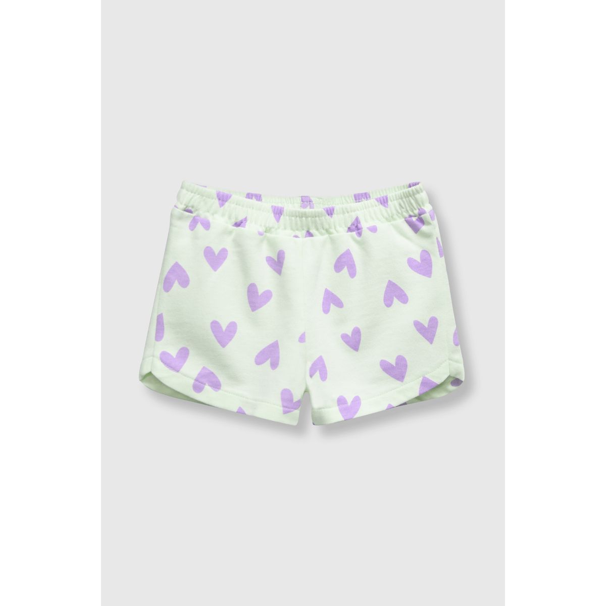 COLLOKY - Short de bebé niña corazones menta (3 a 36 meses) 18-24 meses