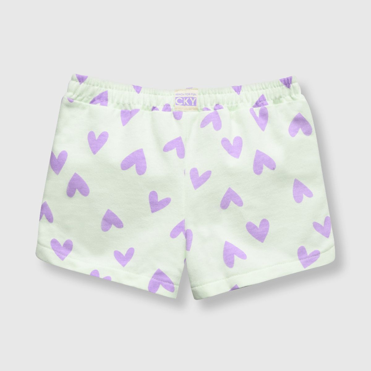 COLLOKY - Short de bebé niña corazones menta (3 a 36 meses) 18-24 meses