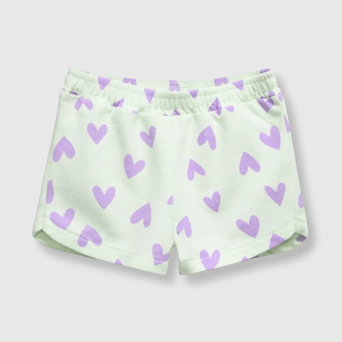 COLLOKY - Short de bebé niña corazones menta (3 a 36 meses) 18-24 meses