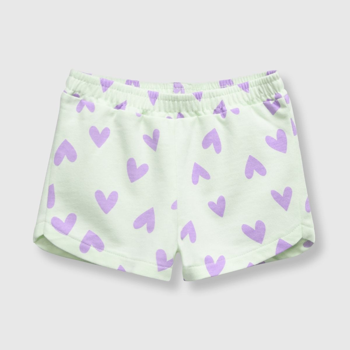 COLLOKY - Short de bebé niña corazones menta (3 a 36 meses) 18-24 meses