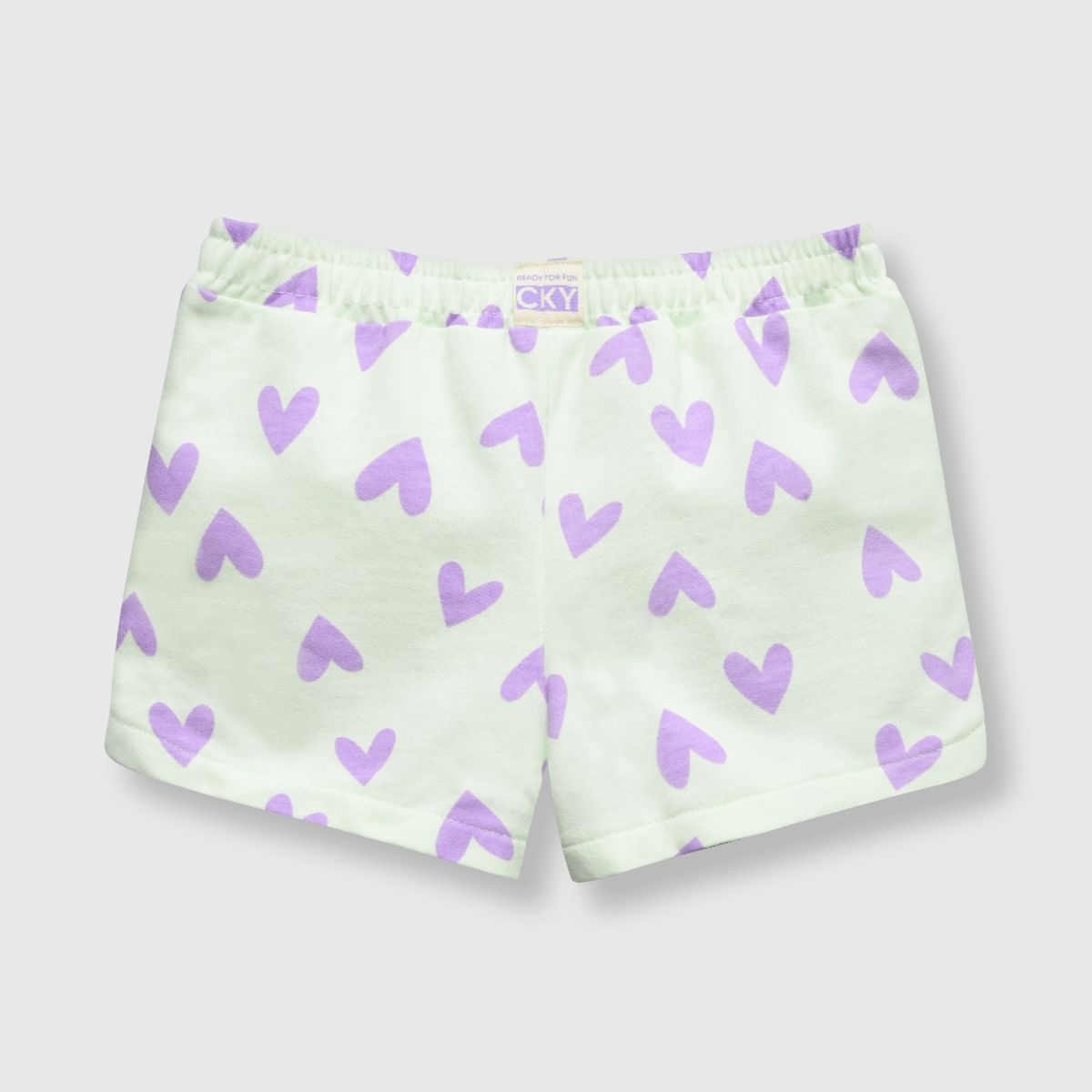 COLLOKY - Short de bebé niña corazones menta (3 a 36 meses) 18-24 meses