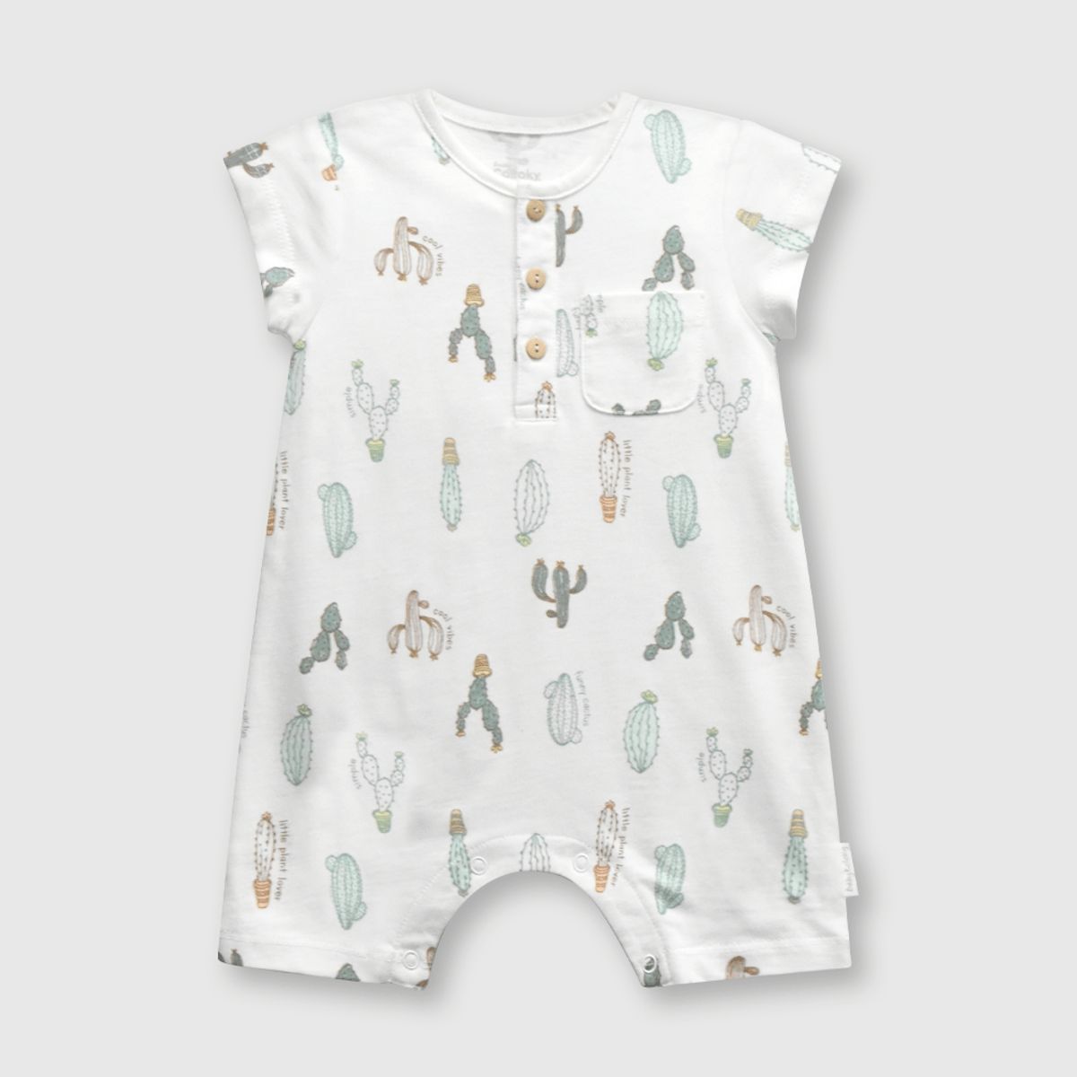 COLLOKY - Osito de bebé niño cactus off white (0 a 9 meses) 3-6 meses