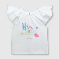 COLLOKY - Polera de bebé niña pez blanco / white (3 a 36 meses) 12-18 meses