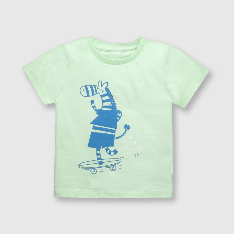 COLLOKY - Polera de bebe niño estampada menta (3 a 36 meses) 9-12 meses