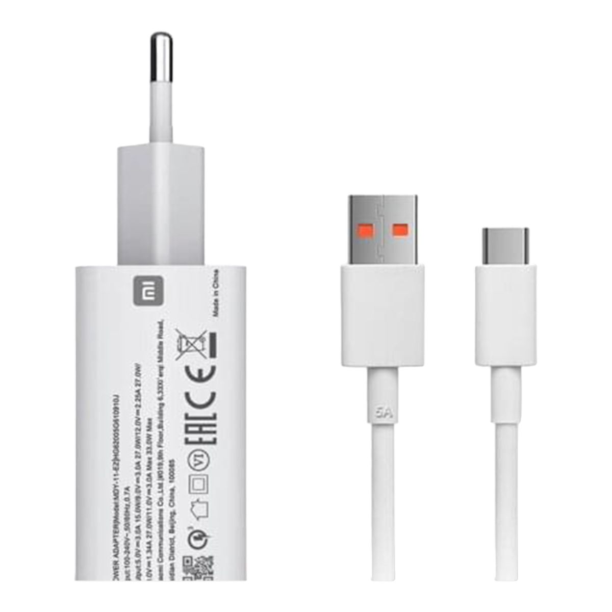 XIAOMI - Cargador Xiaomi 33W Charging Combo Type - A eu