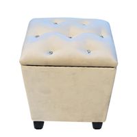 Pouf Baul Crudo felpa Diamante 40x33x45 Rimar