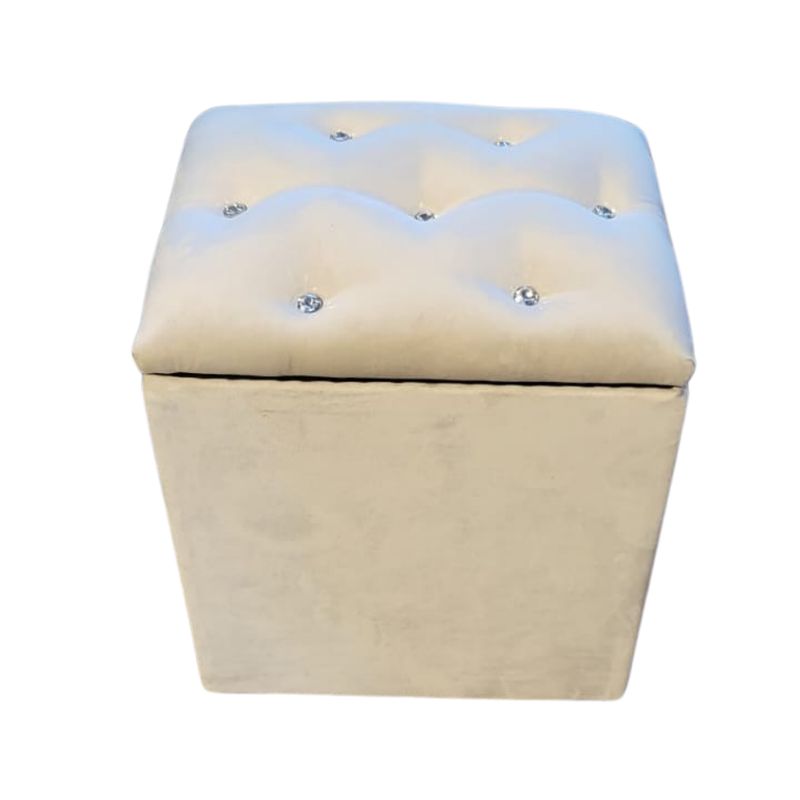 GENERICO - Pouf Baul Crudo felpa Diamante 40x33x50 Rimar