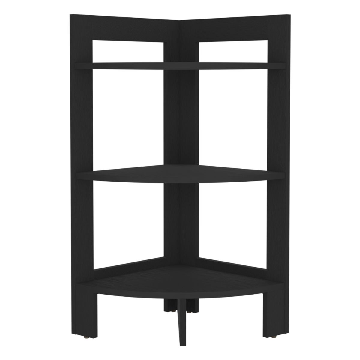 FMFURNITURE - Mesa Auxiliar Esquinera - Negro 80.6x54.8x38.8 cm