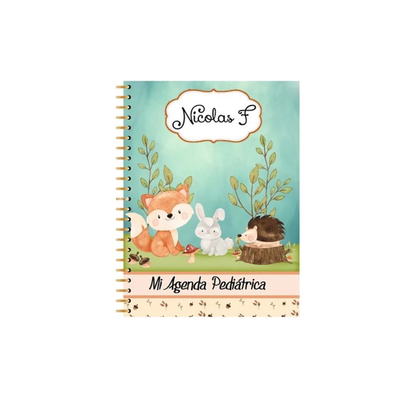 GENERICO - Agenda Pediátrica Personalizada Para Bebé Amigo Puercoespín