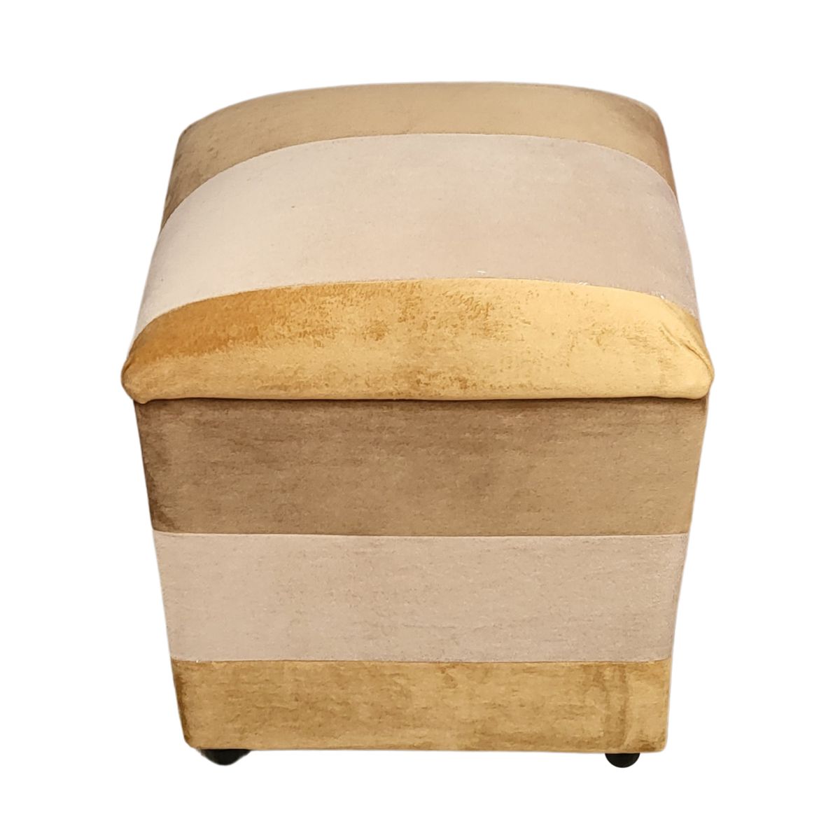 GENERICO - Pouf Baul Bicolor Felpa 40x33x45 Rimar